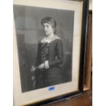 AFTER JOHN EVERETT MILLAIS Portrait of lady. Signed. Engraving 24' x 18'