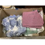 A box of textiles