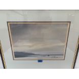 ENGLISH SCHOOL. 20TH CENTURY A coastal landscape. Indistinctly signed and dated 1995. Watercolour