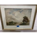 GEORGE GRAINGER SMITH. BRITISH 1892-1961 An extensive landscape with figures. Signed. Watercolour.