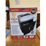 A 12 sheet cross cut paper shredder