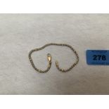 A two colour bracelet. In gold marked 750. 8' long. 5g