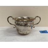 A George V silver loving cup. Sheffield 1910. 6' wide over handles. 5ozs 5dwts