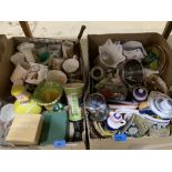 Two boxes of ceramics and sundries