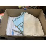 A box of table linen