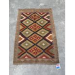 A Maimana Kilim rug. 0.9m x 0.64m