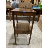 A 19th century mahogany two tier washstand with drawer