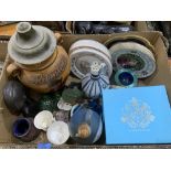 Two boxes of ceramics and glassware