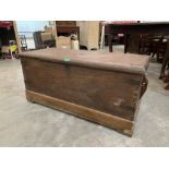 A 19th century hardwood chest, the interior with a till and two drawers. 40' wide.