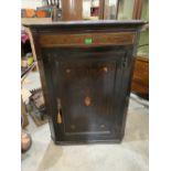 A 19th century oak hanging corner cupboard. 42' high