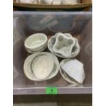 A box of ceramic moulds