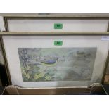 Two framed prints after Eric Ennion. Curwen Press