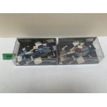 Minichamps Paul's Model Art. Two 1-43 scale boxed models. Benetton Renault B195 Johnny Herbert and