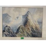 E. GREG HALL. BRITISH 20TH CENTURY Snowdonia landscape. Signed. Watercolour. 14½' x 19½'
