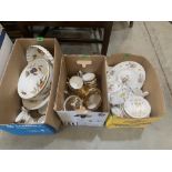 A box of Royal Worcester Evesham crockery and two boxes of teaware