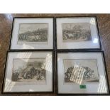 Four framed prints after Thomas Rowlandson