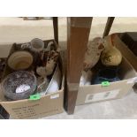 Two boxes of ceramics and glassware