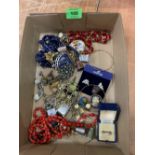 A box of costume jewellery