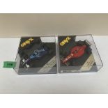 Onyx Models. Two boxed 1-43 scale models. Tyrrell Yamaha 023 'GP Brasil' Mika Salo and Ferrari 412