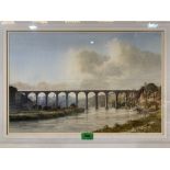 KENNETH STANLEY TADD. BRITISH 20TH CENTURY Viaduct over the Taymar at Calstock. Signed.