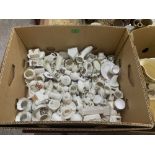 A box of crested china