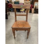 A 19th century joined oak provincial side chair