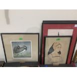 Four framed prints