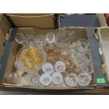 A quantity of cut and other glassware