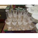 A quantity of drinking glasses