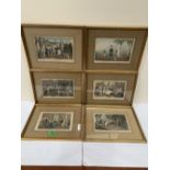 AFTER ROWLANDSON. 19TH CENTURY Six framed and mounted Dr. Syntax coloured engravings. 5¼' x 7¾'