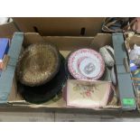 Two boxes of ceramics