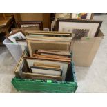 Three boxes of miscellaneous pictures