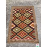 A Maimana Kilim rug. 0.9m x 0.64m