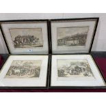 Four framed prints after Thomas Rowlandson