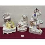 Three Staffordshire figures, 10¼' - 13¾' high