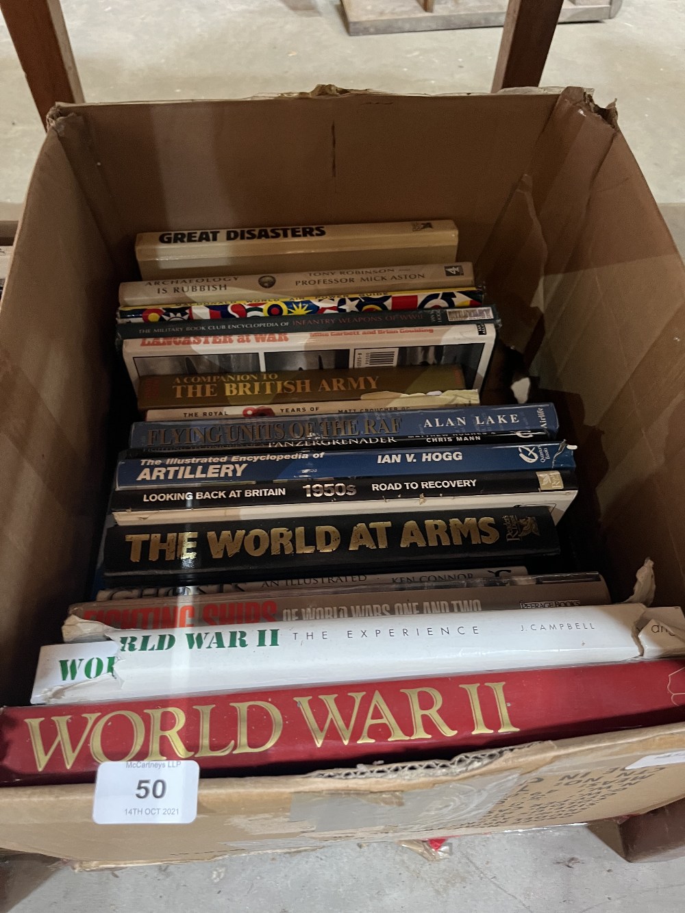 Four boxes of military books