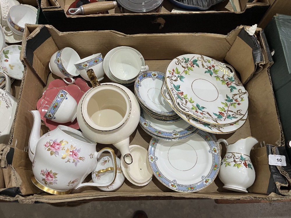 Three boxes of teaware and other ceramics