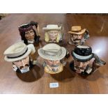 Royal Doulton Wild West Collection. Six character jugs