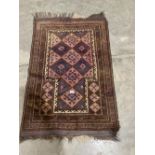 A brown ground eastern rug. 46' x 30'