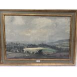 FOLLOWER OF EDWARD SEAGO An extensive landscape. Oil on canvas 20' x 30'