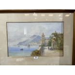 EDWIN ST. JOHN (FRANK CATANO) BRITISH 1878-1961 An Italian lake scene. Signed. Watercolour 13' x