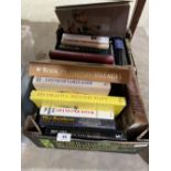 A box of hardback books