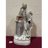 A 19th century Staffordshire figure of William Shakespeare. 18' high
