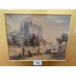 AUGUSTE ARISTIDE FERNAND CONSTANTIN. FRENCH 1824-1895 A village scene with chateau. Signed and