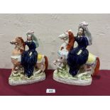 Two 19th century Staffordshire figures, Empress of France, the taller 11½' high