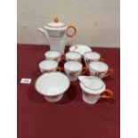 An Art-Deco Shelley coffee service comprising 15 pieces