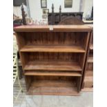 A pine open bookcase. 36'w x 42½'h