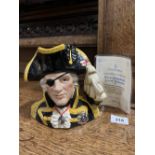 A Royal Doulton character jug, Vice Admiral Lord Nelson D6932. Special edition with certificate. 6½'