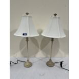 A pair of designer style table lamps. 25' high