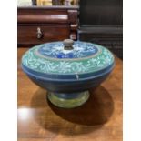 An Indonesian painted bowl and cover. 11' diam.